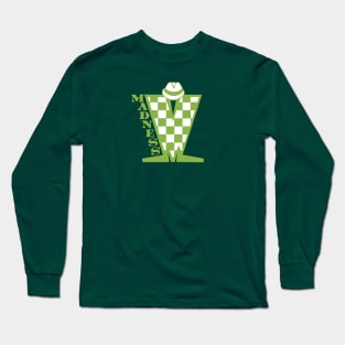 Madness HD Checkerboard Green & White Long Sleeve T-Shirt